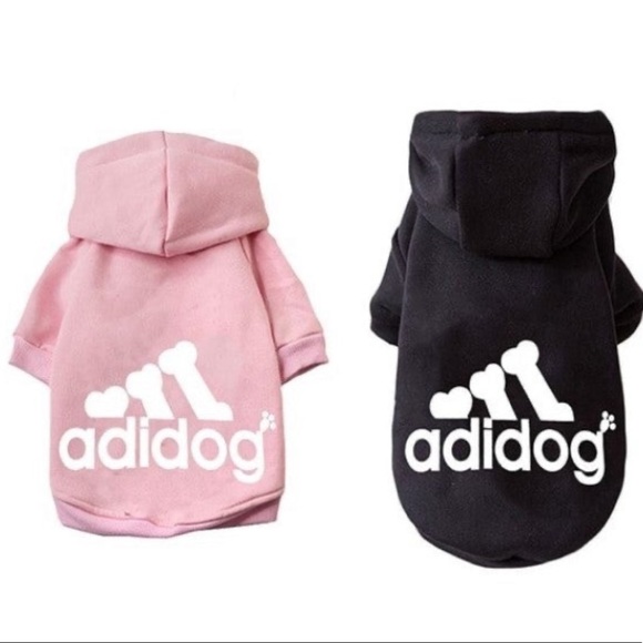 Adidog Pet Dog Shirts Size Small Pink Black Thee Stripe New NWT